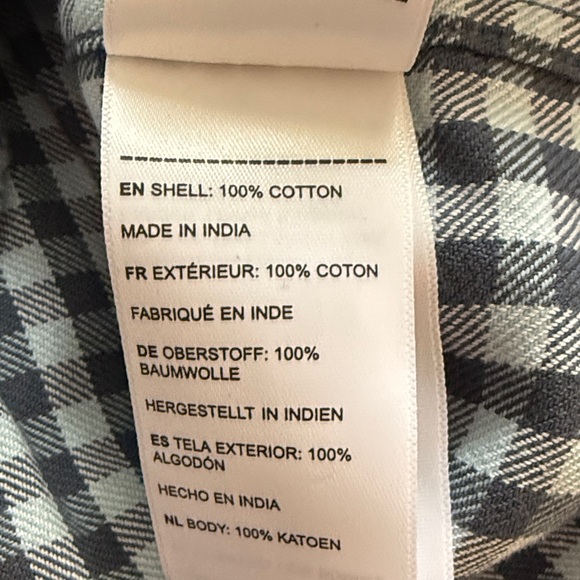 Men's UnTuckit Blue Checkered Flannel Shirt - Picture 6 of 6